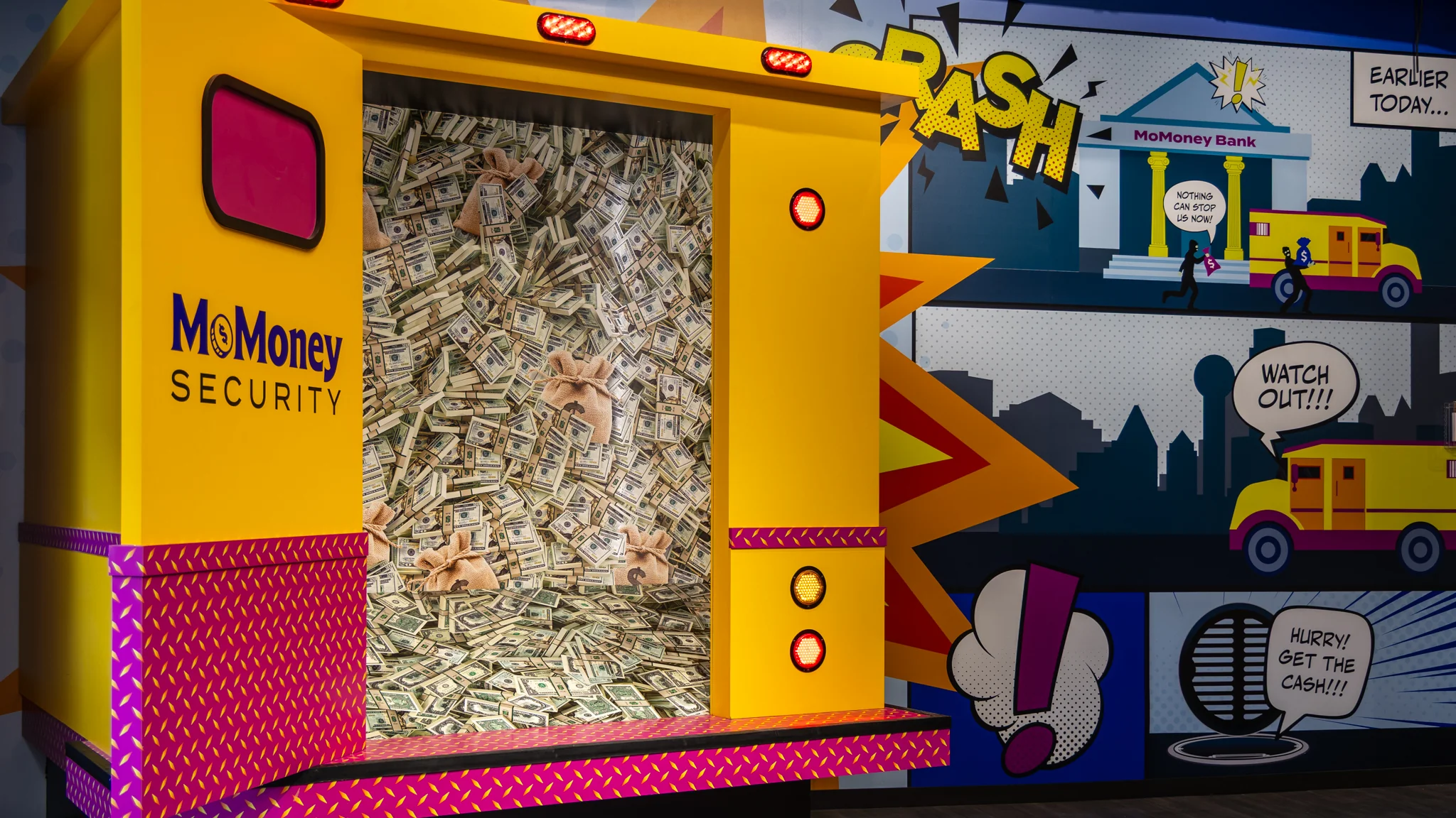Brinks Truck Smash exhibit at Lintshiwe