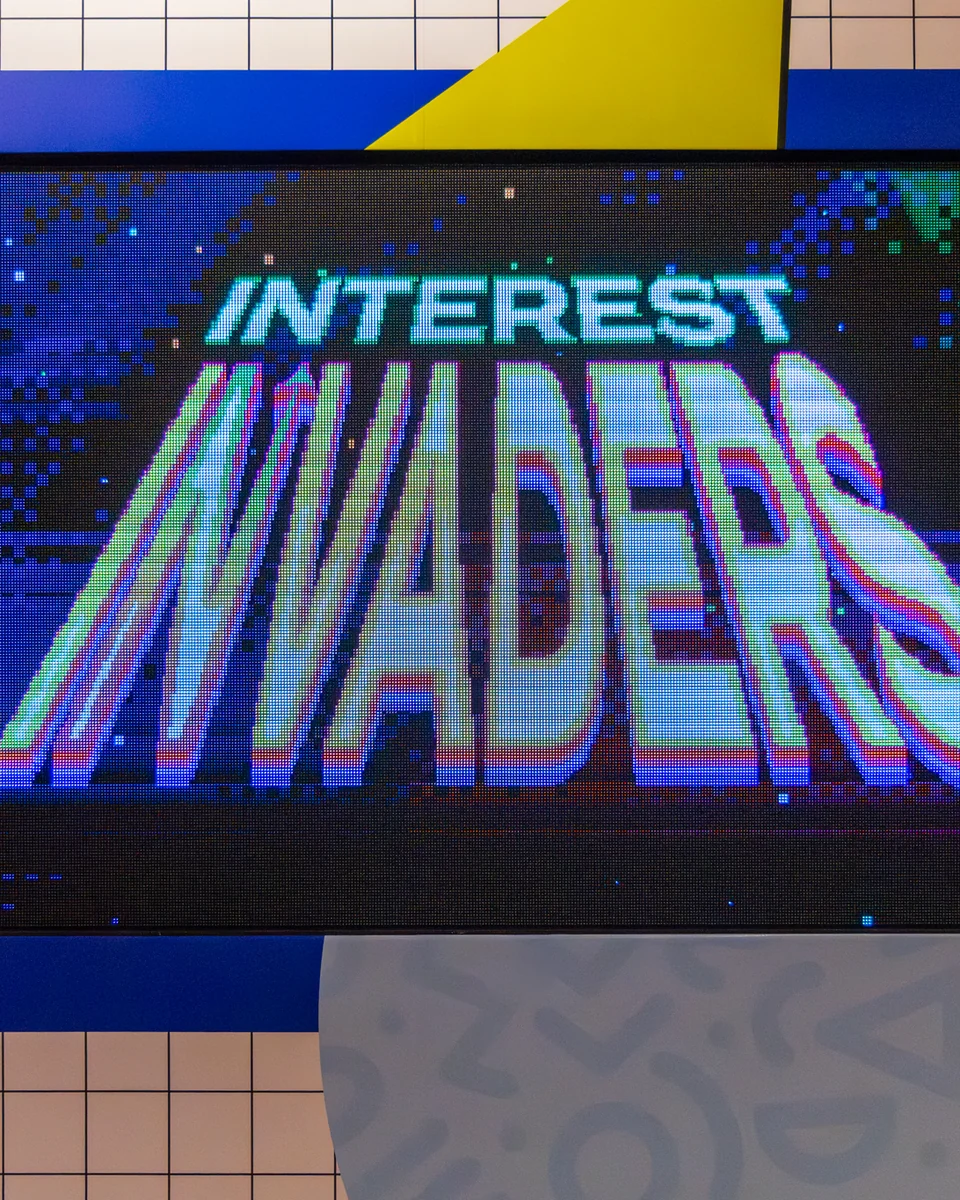 Interest Invaders exhibit at Lintshiwe
